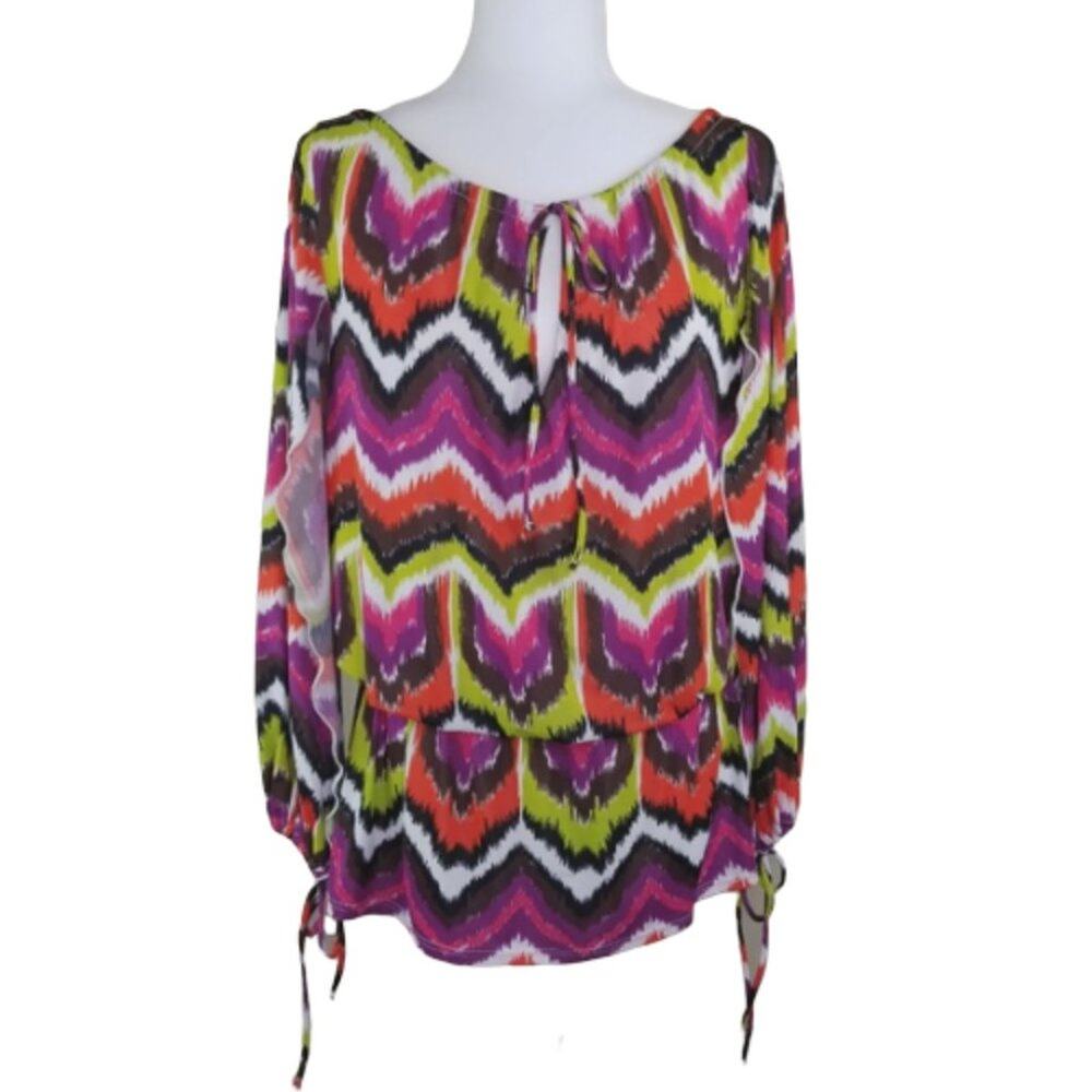 Trina Turk Multi Colored Elastic Waist Tunic Womens XS